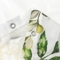 thumbnail image 4 of Sage Green Eucalyptus Shower Curtain, Watercolor Plant Floral Eucalyptus Leaves Fabric , White Shower Curtains Spring Bathroom Decor Set with Hooks, 72x72, 4 of 6