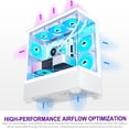 thumbnail image 3 of Funda para PC FOIFKIN F1 con ventilador ARGB ATX Mid-Tower tipo C de 6 PWM, color blanco, 3 of 7