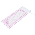 thumbnail image 1 of Silicone Keyboard, Fully Sealed Design, Lightweight Portable, Various Colors, Mute Button, Soft Comfortable, Waterproof Dustproof Silent, 85 Keys, USB for PC, 1 of 7