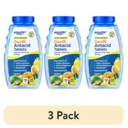 (3 pack) Equate Extra Strength Calcium Carbonate Smooth Chewable Antacid Tablets, Assorted Fruit, 140 Count
