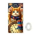 thumbnail image 2 of Sulaicai Happy New Year Door Banner, Happy New Year Welcome Door Cover, New Year's Eve Animals Themed Door Cover Decorations, New Years Eve Party Supplies 70.8 x 35.4 Inch, 2 of 9