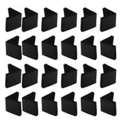 24 Pcs Black Soft Angle Iron Foot Pad L Shaped Edge Leg Cover 40mmx40mm