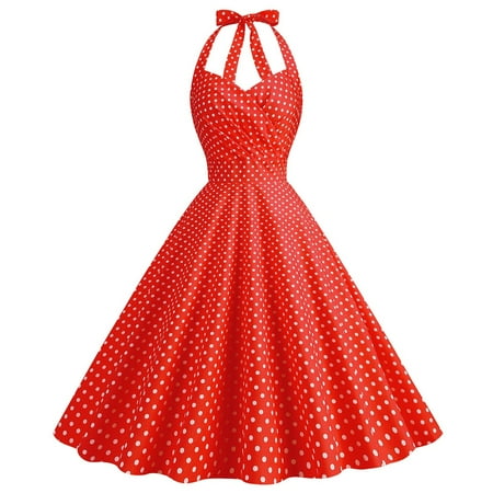 WTXUE Corset Dress  Plaid Dresses Vintage Rockabilly Dresses1950 Polka Dot Swing Dresses Pin Up Knee Length Dress  Wrap Dress  Red Dresses for Women  3# Red XL