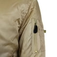 thumbnail image 3 of Men's Premium Multi Pocket Water Resistant Padded Zip Up Flight Bomber Jacket (Beige,S), 3 of 4