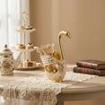 thumbnail image 6 of Swan-Shaped Metal Utensil Holder with Gold Coffee Spoon Set – Elegant Kitchen & Dining Table Decor, 6.5"x4"x3", Gold, 6 of 6
