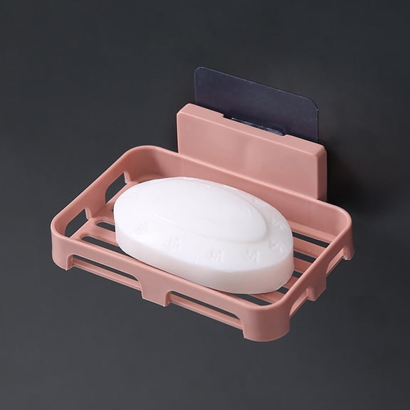 Soap Dish for Shower Soap Dishes Soap Savers for Bar Soap Soap Bar Holder Shower Plastic Soap Holders No Drill, Pink