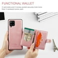 thumbnail image 4 of For Samsung Galaxy A22 Case 5G, Wallet with Detachable Magnetic Card Pockets,fit Car Mount, 2 in 1 Durable PU Leather Money Card Sleeve Kickstand Shockproof Protection Back Flip Cover - Pink, 4 of 8