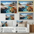 thumbnail image 4 of Designart "Springs Bath Geyser Hot painting III" Landscapes Floater Framed Canvas Wall Art, 4 of 7