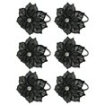 thumbnail image 2 of 6 unids Halloween Metal Malla Flor Anillo Servilleta Halloween Party Party Hebilla Black, 2 of 5