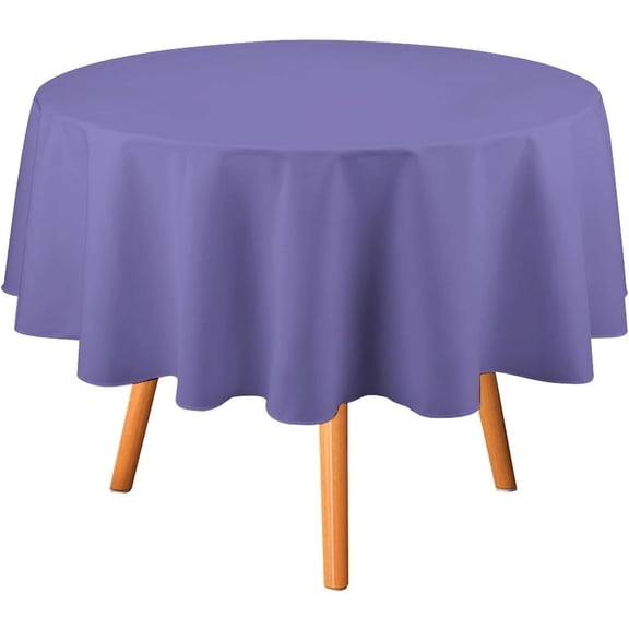 Tablecloth Lavender Purple Table Cover 70inch Round Washable Table Cloth for Kitchen Dinning Party Tabletop Modern Decoration
