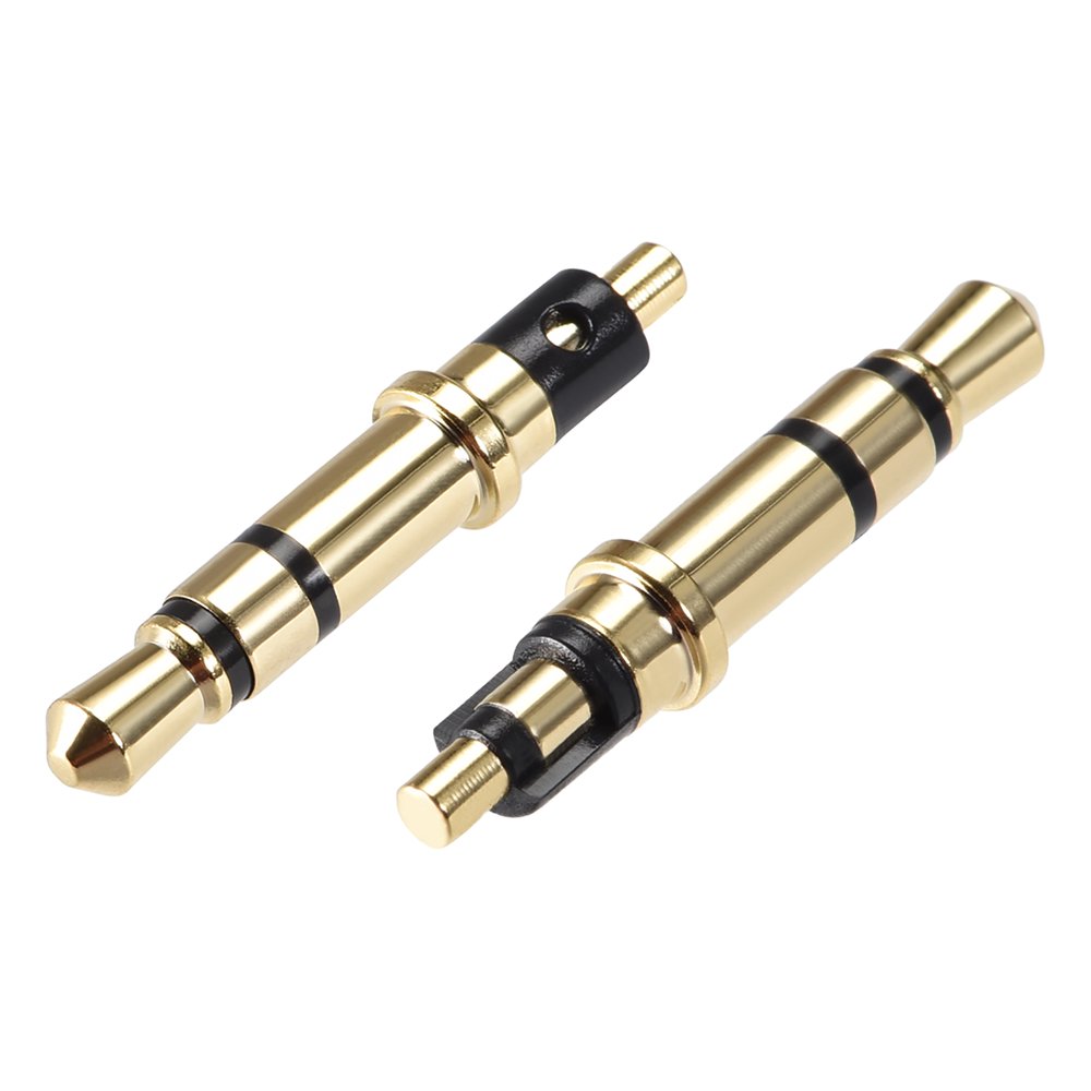 Headphone Jack Adapter 3.5mm 2channel Male Plug Copper Gold Plating