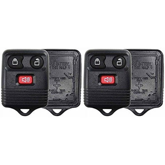 2 PACK KeylessOption Just the Case Keyless Entry Remote Key Fob Shell Replacement CWTWB1U331, CWTWB1U212, GQ43VT11T, CWTWB1U345 for Ford Mercury Lincoln Mazda Vehicles