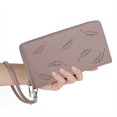 thumbnail image 2 of UTO Womens Wallet PU Leather Zip Around Large Capacity Ladies Wristlet Clutch Card Holder Organizer Purse(Purple Brown), 2 of 8
