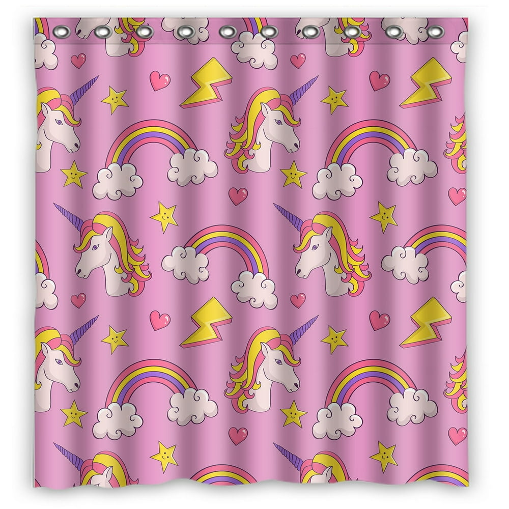 ECZJNT unicorns and rainbows Shower Curtain Bathroom Waterproof Home