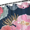thumbnail image 3 of Waterproof Beautiful Colorful Floral Shower Curtain 72x72 Inch Boho Style Polyester Unique Shower Curtain for Bathroom Hotel Home Decor with 12 Plastic Hooks, 3 of 5