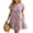 Rose red, variant on Floral Printed Womens Ruffles Boho Babydoll Loose Swing Casual Short Mini T-Shirt Dress