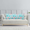 thumbnail image 4 of Coastal Body Pillow Cover Nautical Pink and Turquoise Sea Stars Summer Beach Marine Ocean Theme Starfish Cushion Long Pillowcase with Zipper Decorative Large Bedding Pillow Cases for Couch,20"x54", 4 of 5