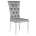 thumbnail image 3 of Kerwin Velvet Upholstered Dining Side Chair Grey (Set of 2), 3 of 12
