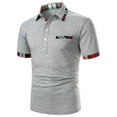 thumbnail image 3 of FASHIONWT Men Formal Casual Short Sleeve Henley Button Business Base Dress Shirt, 3 of 4