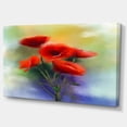 thumbnail image 2 of Peinture de Fleurs de Coquelicot Rouge Aquarelle - Grande Impression sur Toile Florale, 2 of 3