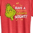 thumbnail image 3 of The Grinch - Have A Frightful Grinch Night  - Women's Short Sleeve Graphic T-Shirt, 3 of 5