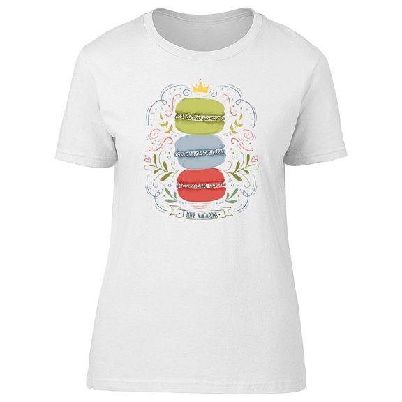 I Love Macarons Crown Tee Women's -Image by Shutterstock