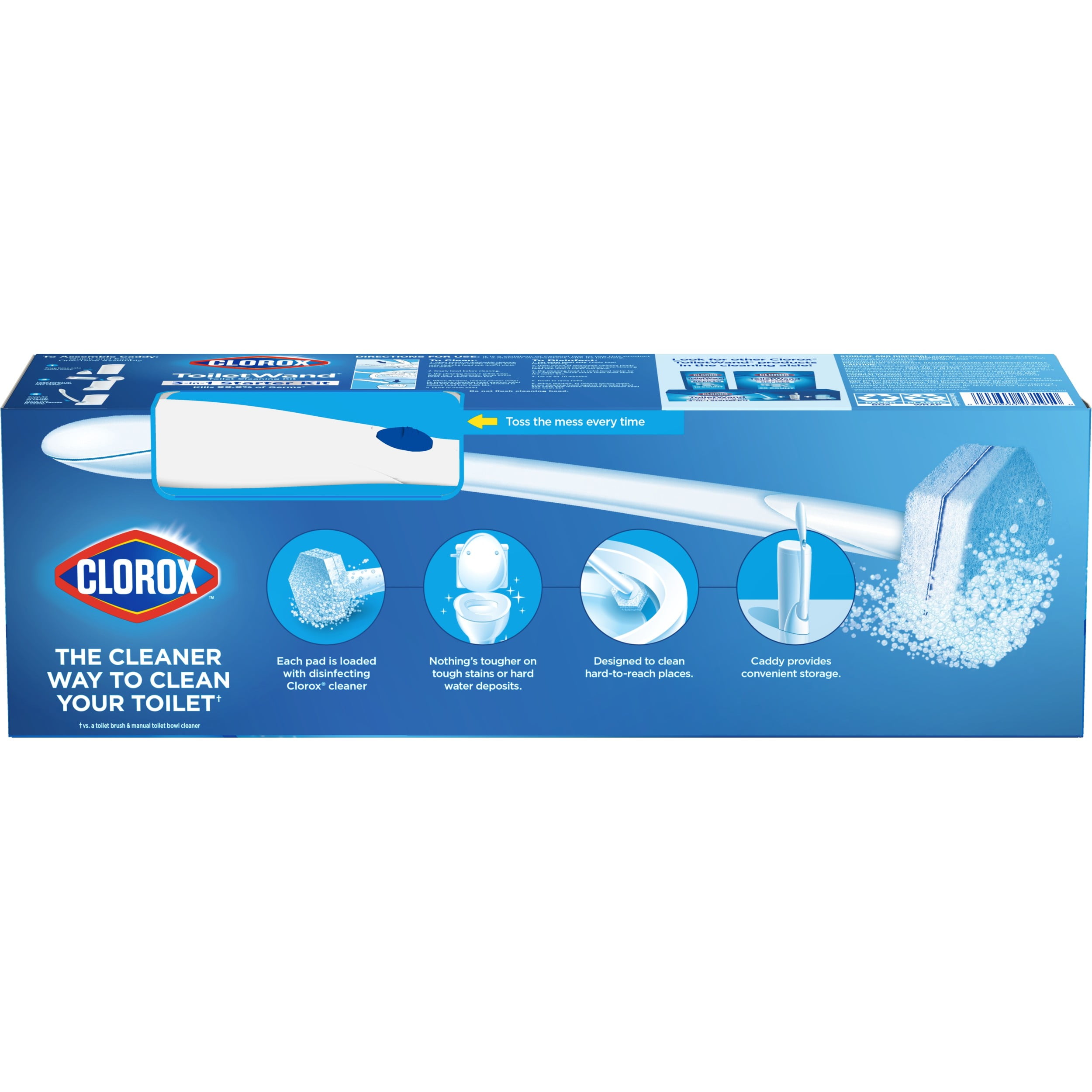 clorox toiletwand disposable toilet cleaning system with 6 refills