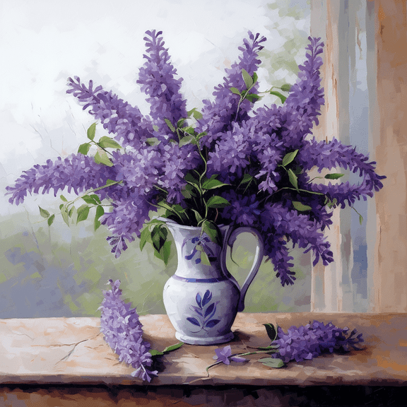 Paint by Number DIY Paint by Numbers Kit for Kids & Adults Beginner DIY Acrylic Painting Kits, 16x20 inch （Lavender）