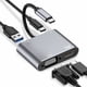 thumbnail image 5 of OFICINA TIPO C HUB VGA VGA Station USB 3.0 Adaptador 87W PD CARGA DE CARGA Teclado Convertidor de aleación de aluminio Suministros de computadora Inevent EL005699-00B, 5 of 7