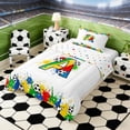 thumbnail image 3 of Erosebridal Splash Soccer Letter A Twin Comforter Sets, Sport Bedding Set for Boys and Girls, Polka Dots Reversible 2 Pieces, 1 Comforter and 1 Pillowcase, 3 of 6