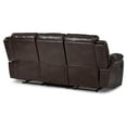 thumbnail image 5 of Pemberly Row Faux Leather Gel Double Reclining Sofa in Brown, 5 of 8