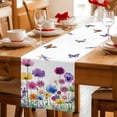 thumbnail image 5 of Spring Flowers Table Runner 36 Inches Long Farmhouse Dress Scarves, Watercolor Butterfly Dragonfly Daisy Country Dining Tablerunner for Coffee Table/Kitchen Island/Party Décor, Small 13" x 36", 5 of 8