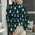 thumbnail image 5 of Gyexs Womens Christmas Sweater Knit Warm Sweater Tops Turtleneck Long Sleeve Shirts Soft Cozy Winter Clothes Women's Fashion #01 Light Blue & Size XL, 5 of 5