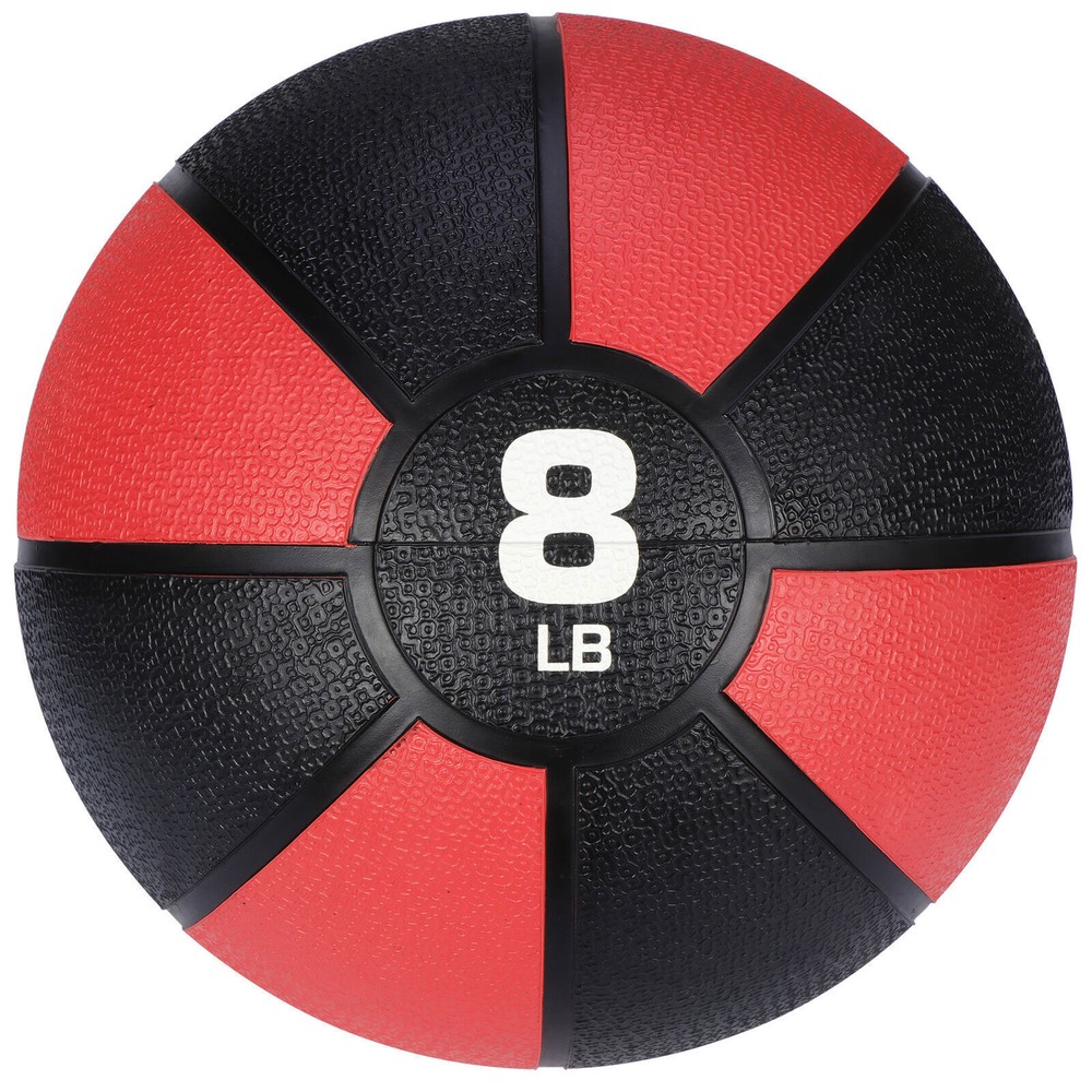 SONGMY 12LB Weighted Medicine Ball, Orange & Black Exercise Fitness Ball for Gym Workout, Strength Training Equipment