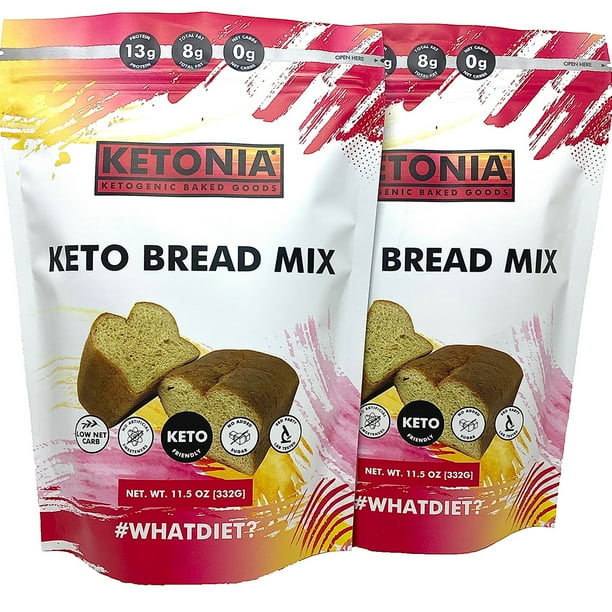 Ketonia Keto Bread Mix 0 Net Carbs Per Slice 2 Large