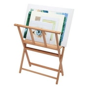 Creative Mark Folding Wood Large Print Rack - Perfect For Display of Canvas, Art, Prints, Panels, Posters, Art Gallery Shows, Storage Rack - [BeechWood Finish]