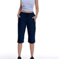 thumbnail image 7 of Dagugfen Cargo Capris for Women Drawstring Straight Slim Leg Quick Drying Hiking Activewear Capri Pants with Multi Pockets, 7 of 7