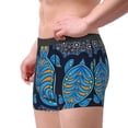 thumbnail image 2 of Sikiie Turtle Print Men's Boxer Briefs, Elastic Waistband Boxer Briefs Leggings-Large, 2 of 5