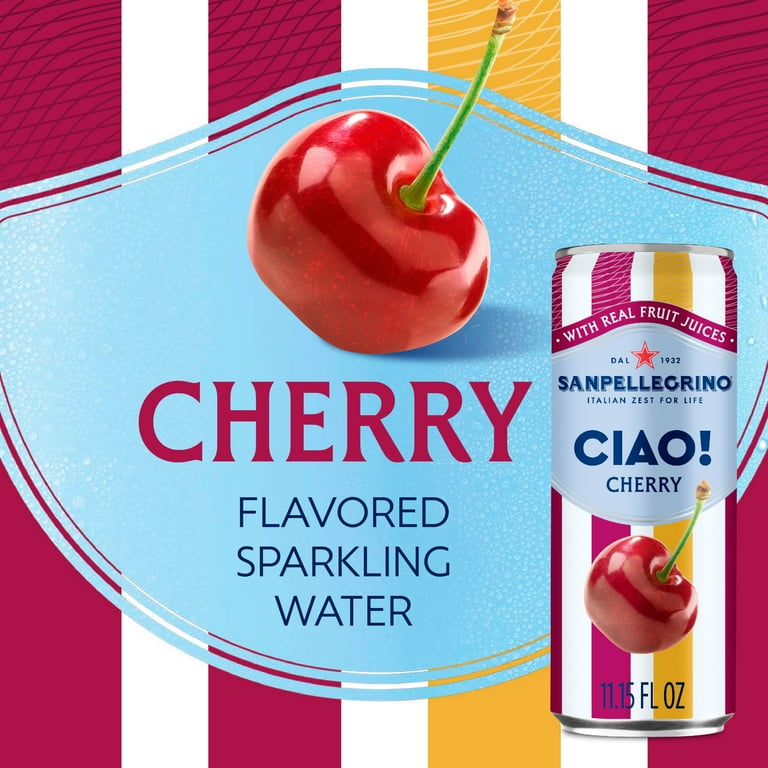 Sanpellegrino CIAO Cherry Sparkling Water, 11.15 fl oz, 24 Pack photo 2