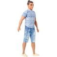 thumbnail image 3 of Barbie Ken Fashionistas Broad Doll 13 Distressed Denim, 3 of 7