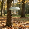 thumbnail image 6 of huayou Black Vertical Strip Bird Feeder Rain Cover, Wide Dome Wind Shield, Decoration, for Outdoor Hanging Bird Feeder, 9.84x4.72 inch, 6 of 6