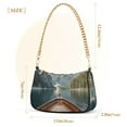 thumbnail image 3 of FORMRS Womens Shoulder Bag with Chain Strap Clutch Purse Cute Tote Handbag, Wooden Boat, 3 of 7