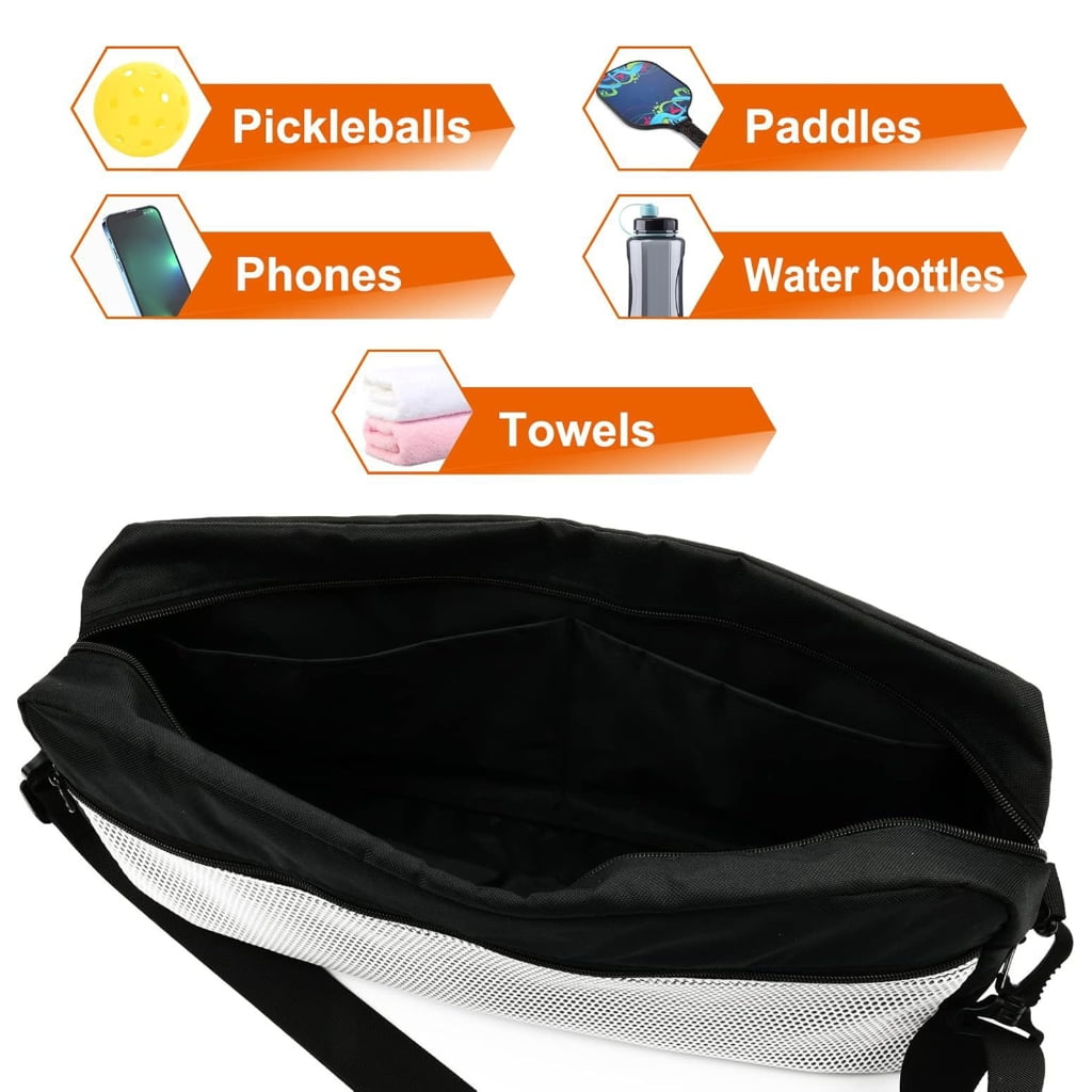 Multiple Layer Pickleballs Organizers Bag Spacious Storage Compartments Ventilated Fabric Included