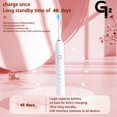 thumbnail image 5 of Cepillo de dientes sónico GeZhou N105 Cepillo de dientes eléctrico automático para adultos y niños Recargable Con 8 cabezales de repuesto Cepillo de dientes IPX7, 5 of 5