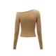 thumbnail image 2 of Camisa de otoño para mujer, Tops con hombros descubiertos, Tops cortos ajustados para adolescentes para el trabajo en la playa XL, 2 of 7