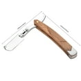 thumbnail image 4 of Retro Wood Handle 10pcs Blade Head Shaving Razor Folding Shaver Male Face Cleansing Care Tool, 4 of 15