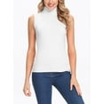 thumbnail image 4 of FITVALEN Women's Mock Turtleneck Tank Tops Sleeveless Stretch Slim Fit Top Base Layer Shirt, 4 of 7