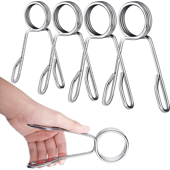 4 Pieces 2 Inch Dumbbell Spring Collars Barbell Clamps Locking Collars Clips for Weightlifting Exercise Fitness Training Supplies