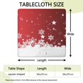 thumbnail image 2 of Red Christmas Snowflake Pattern Square Fitted Tablecloth with Elastic Edge,Square Table Cover,Washable Elastic Table Cover for Home Kitchen Party Decor 36"x36", 2 of 6