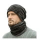 thumbnail image 1 of Gorro de invierno, conjunto de bufanda, gorros de punto cálidos, gorro de calavera, calentador de cuello con forro polar grueso, gorro y bufanda de invierno para hombres y mujeres, 1 of 4